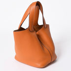 Hermes Picotin PM Handbag Taurillon Clemence Silver — view 5
