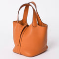 Hermes Picotin PM Handbag Taurillon Clemence Silver