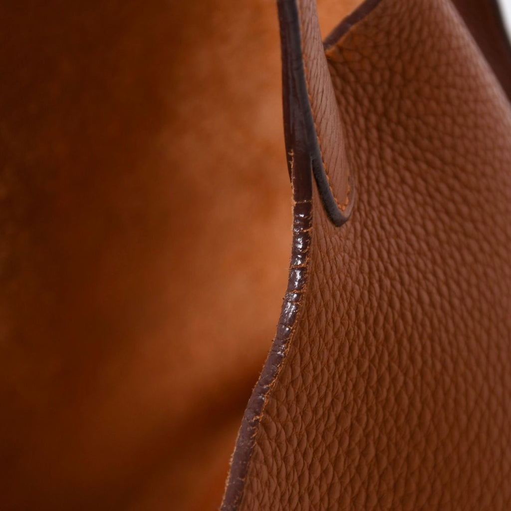 Hermes Picotin PM Handbag Taurillon Clemence Silver — view 7