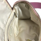 Chanel Shoulder Bag CC Logo CC Nylon Canvas Pink — view 5