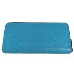 Louis Vuitton Wallet Zippy Vertical Taurillon Leather Blue — view 2