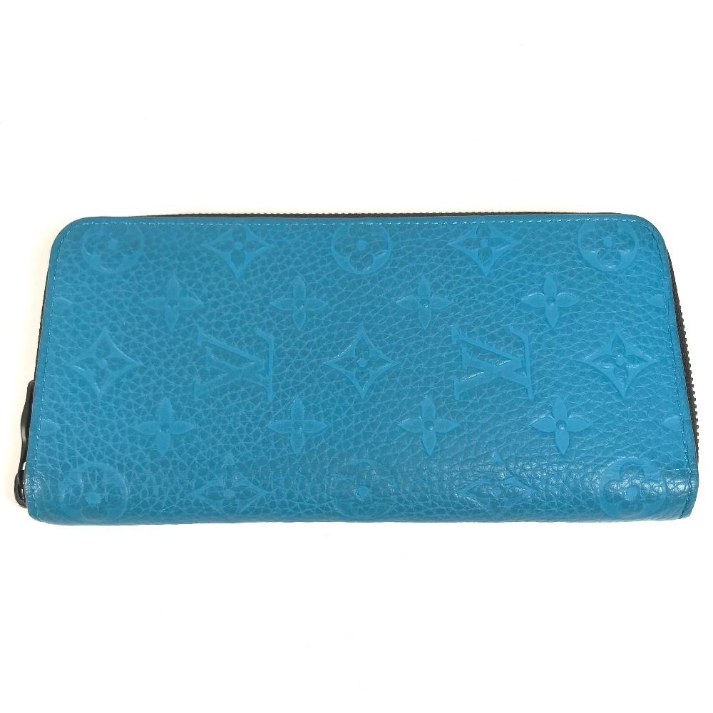 Louis Vuitton Wallet Zippy Vertical Taurillon Leather Blue