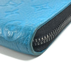 Louis Vuitton Wallet Zippy Vertical Taurillon Leather Blue — view 6