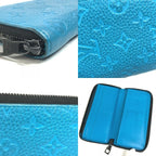 Louis Vuitton Wallet Zippy Vertical Taurillon Leather Blue — view 7