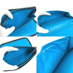 Louis Vuitton Wallet Zippy Vertical Taurillon Leather Blue — view 8