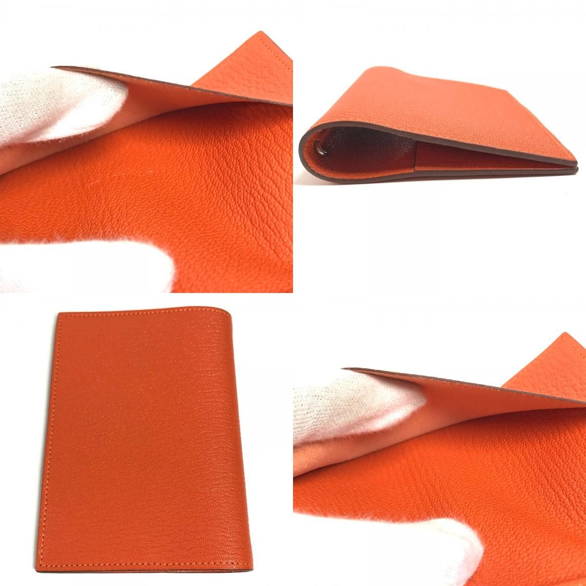 Hermes Notebook Cover Agenda GM Chevre Orange — view 8