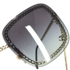 Chanel Sunglasses CC Logo Chain Acetate Black Eyewear — view 7