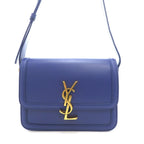 Saint Laurent Solferino Small Satchel Shoulder Bag Leather Blue
