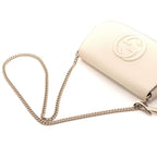 Gucci Soho Chain Shoulder Bag Ivory Leather — view 4
