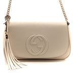 Gucci Soho Chain Shoulder Bag Ivory Leather