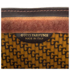 Gucci Vintage Sherry Line Brown Suede Leather Clutch — view 3