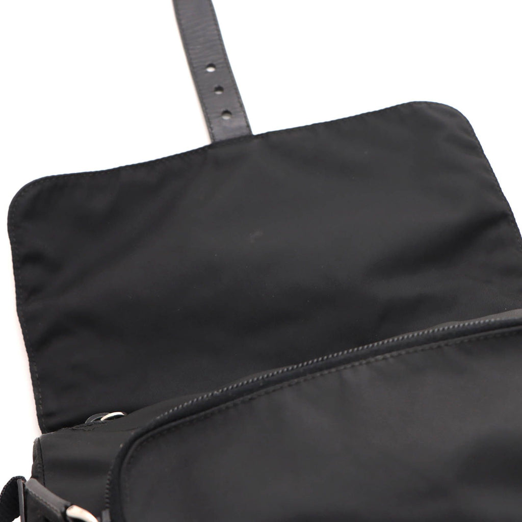 Prada Shoulder Bag Black Nylon Leather — view 5