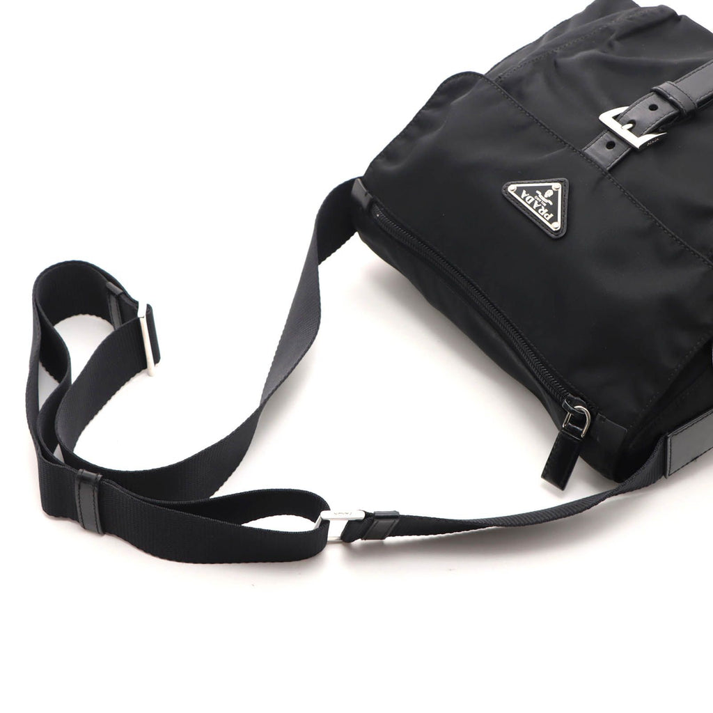 Prada Shoulder Bag Black Nylon Leather — view 4