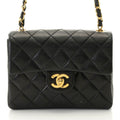 Chanel Mini Quilted 17 Black Lambskin Shoulder Bag