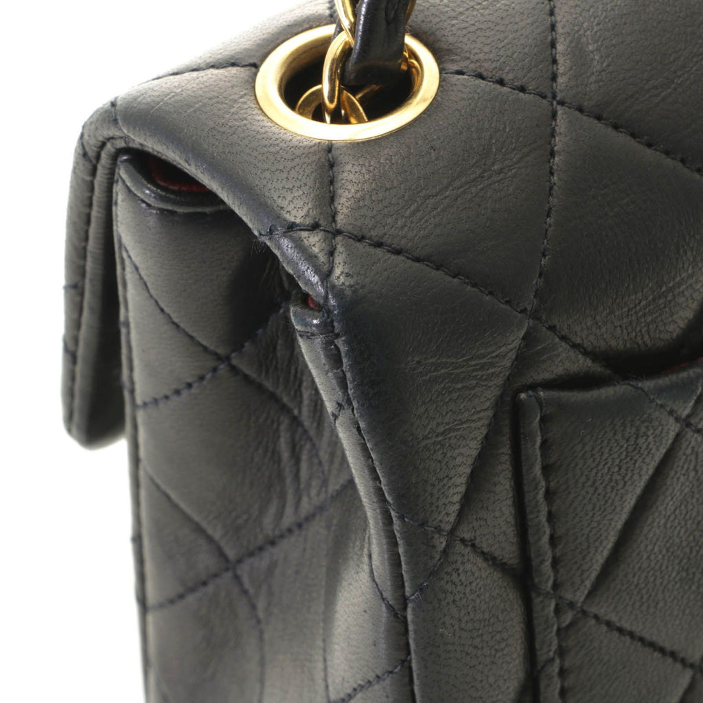 Chanel Mini Quilted 17 Black Lambskin Shoulder Bag — view 5