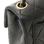 Chanel Mini Quilted 17 Black Lambskin Shoulder Bag — view 5
