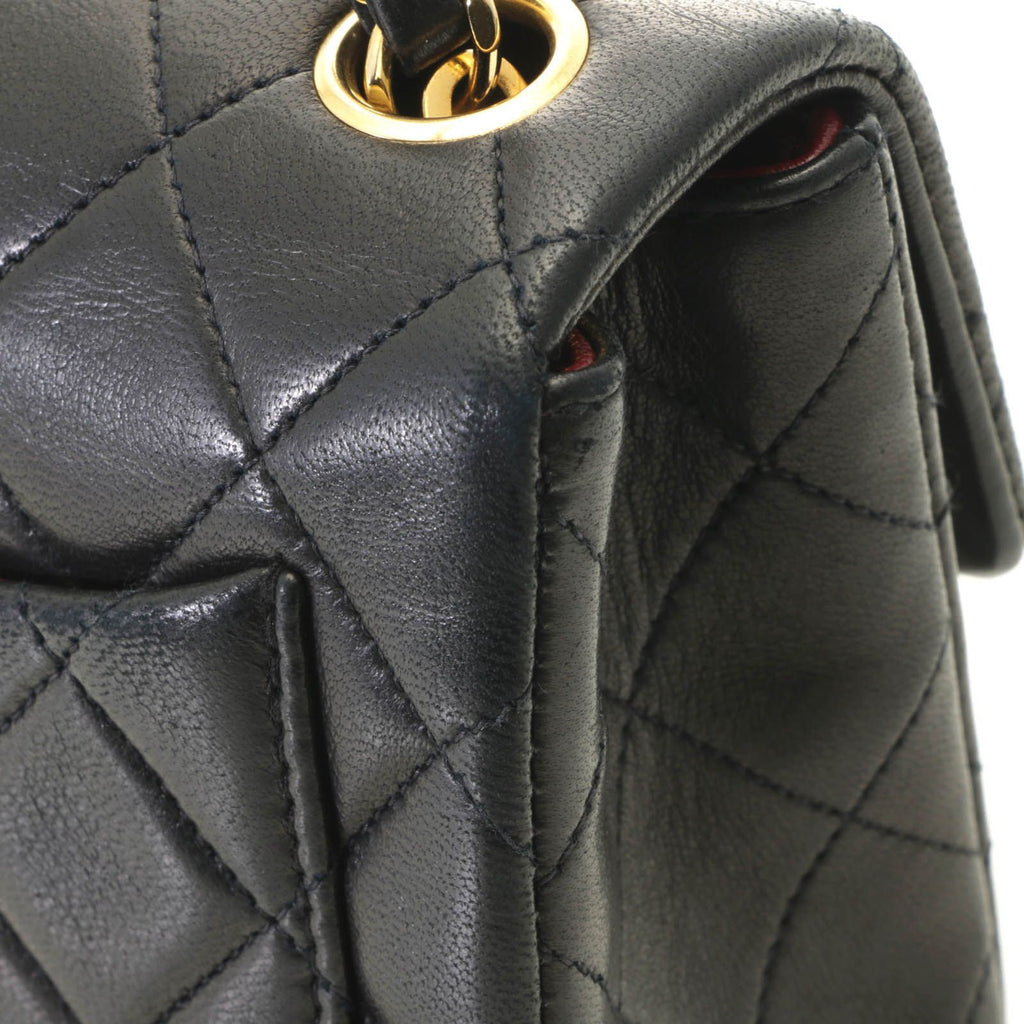 Chanel Mini Quilted 17 Black Lambskin Shoulder Bag — view 6