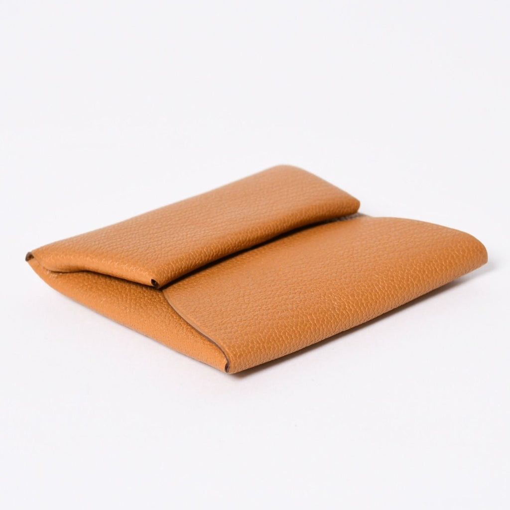 Hermes Bastia Verso Coin Purse Chevre Glitter Silver — view 3