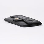 Chanel Coin Purse CC Logo Caviar Leather Black Gold — view 5