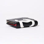 Chanel Cambon Line Bifold Wallet CC Logo Calfskin Kiss Lock Black Silver — view 4