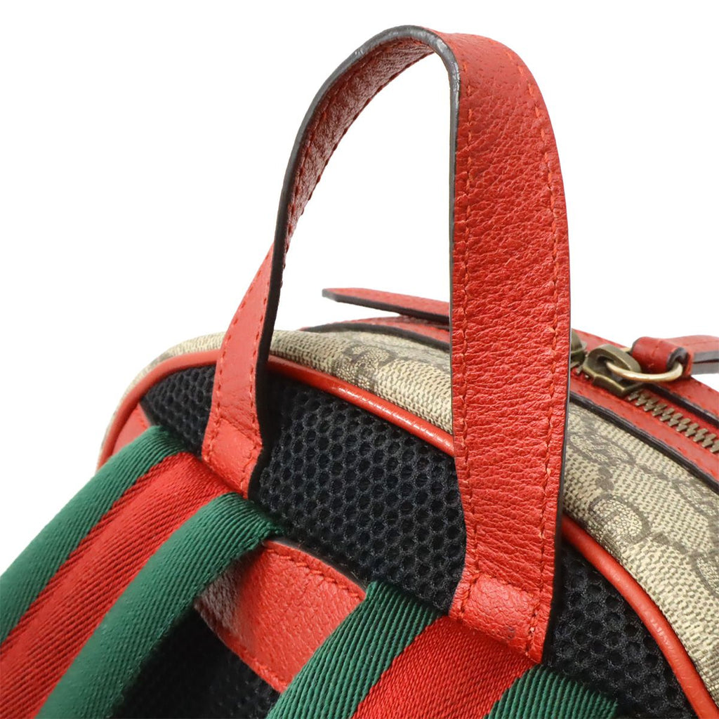 Gucci GG Supreme Bosco Applique Dog Backpack Leather Beige — view 4