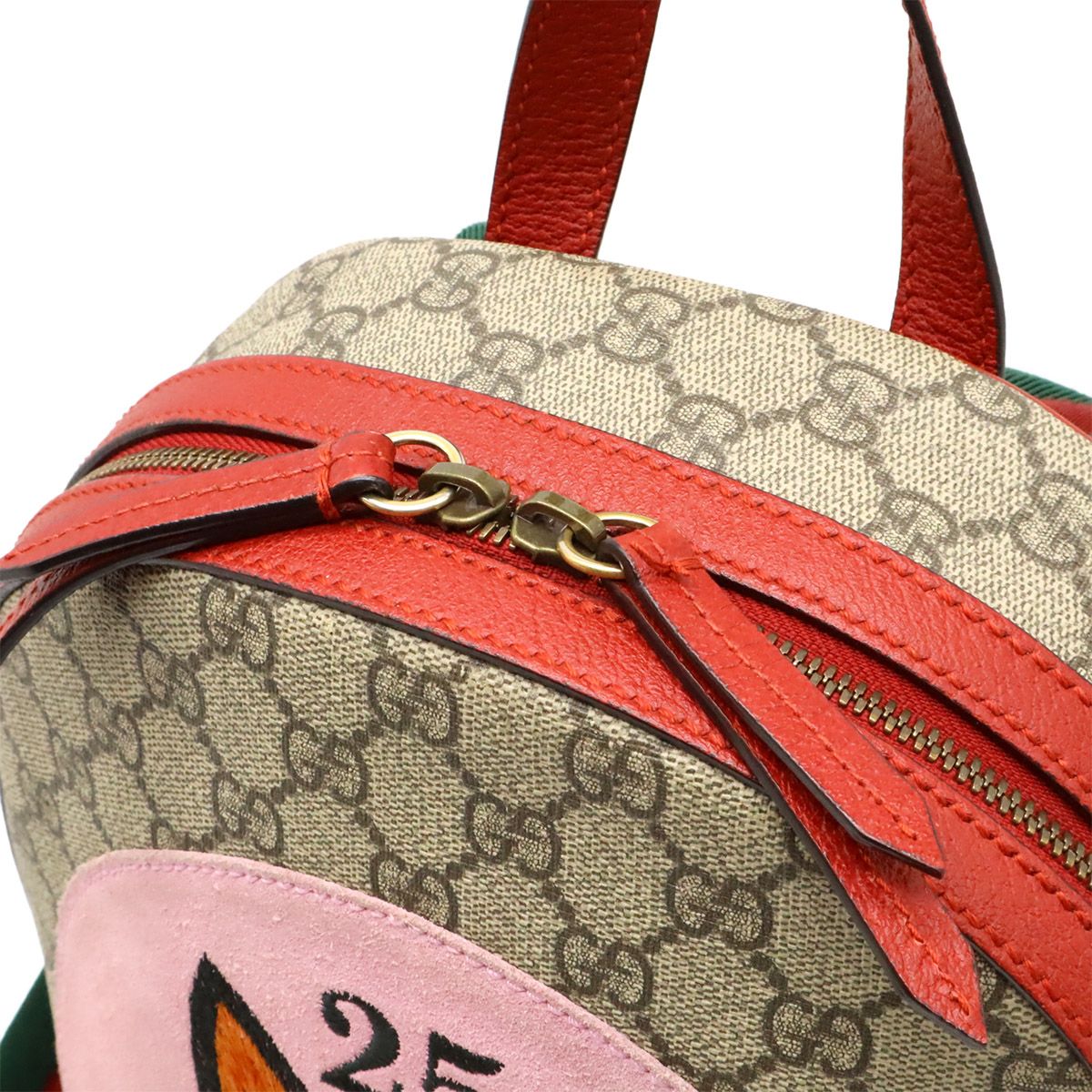 Gucci GG Supreme Bosco Applique Dog Backpack Leather Beige — view 7