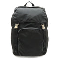 Prada Triangle Logo Backpack Nylon Nero Black Silver