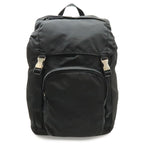 Prada Triangle Logo Backpack Nylon Nero Black Silver