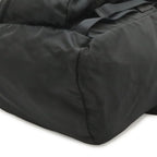 Prada Triangle Logo Backpack Nylon Nero Black Silver — view 3