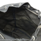 Prada Triangle Logo Backpack Nylon Nero Black Silver — view 7