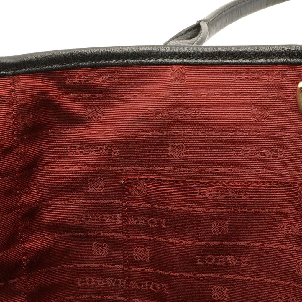 Loewe Heritage Small Tote Bag Leather Black Gold — view 8