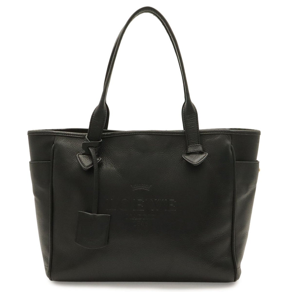 Loewe Heritage Small Tote Bag Leather Black Gold