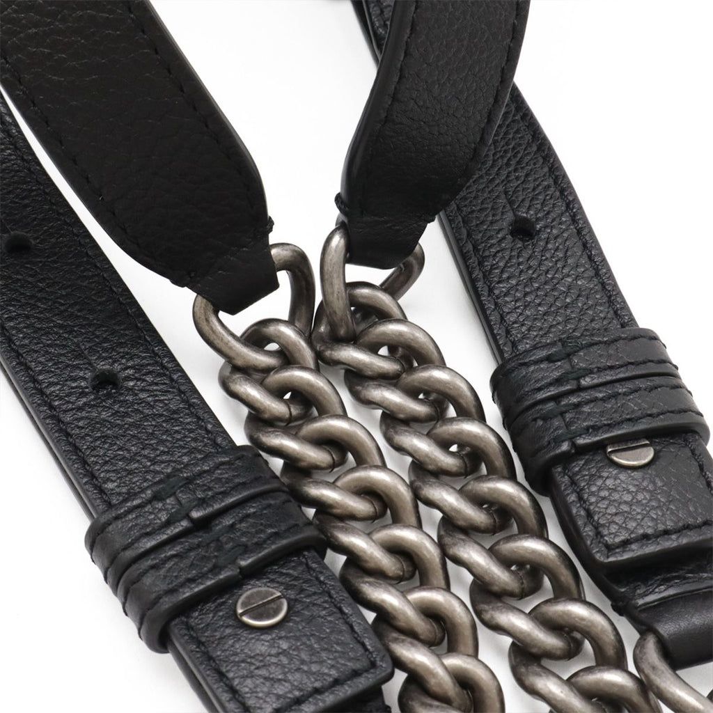 Chanel Quilted Casual Lock Backpack Caviar Leather Black Silver — view 5