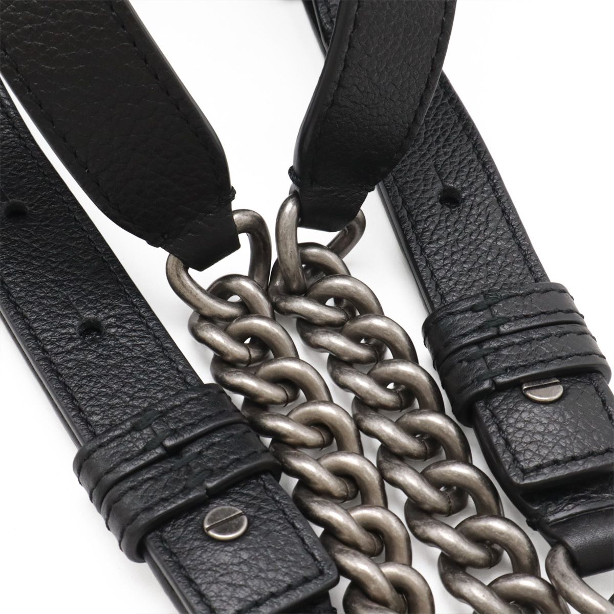 Chanel Quilted Casual Lock Backpack Caviar Leather Black Silver — view 5