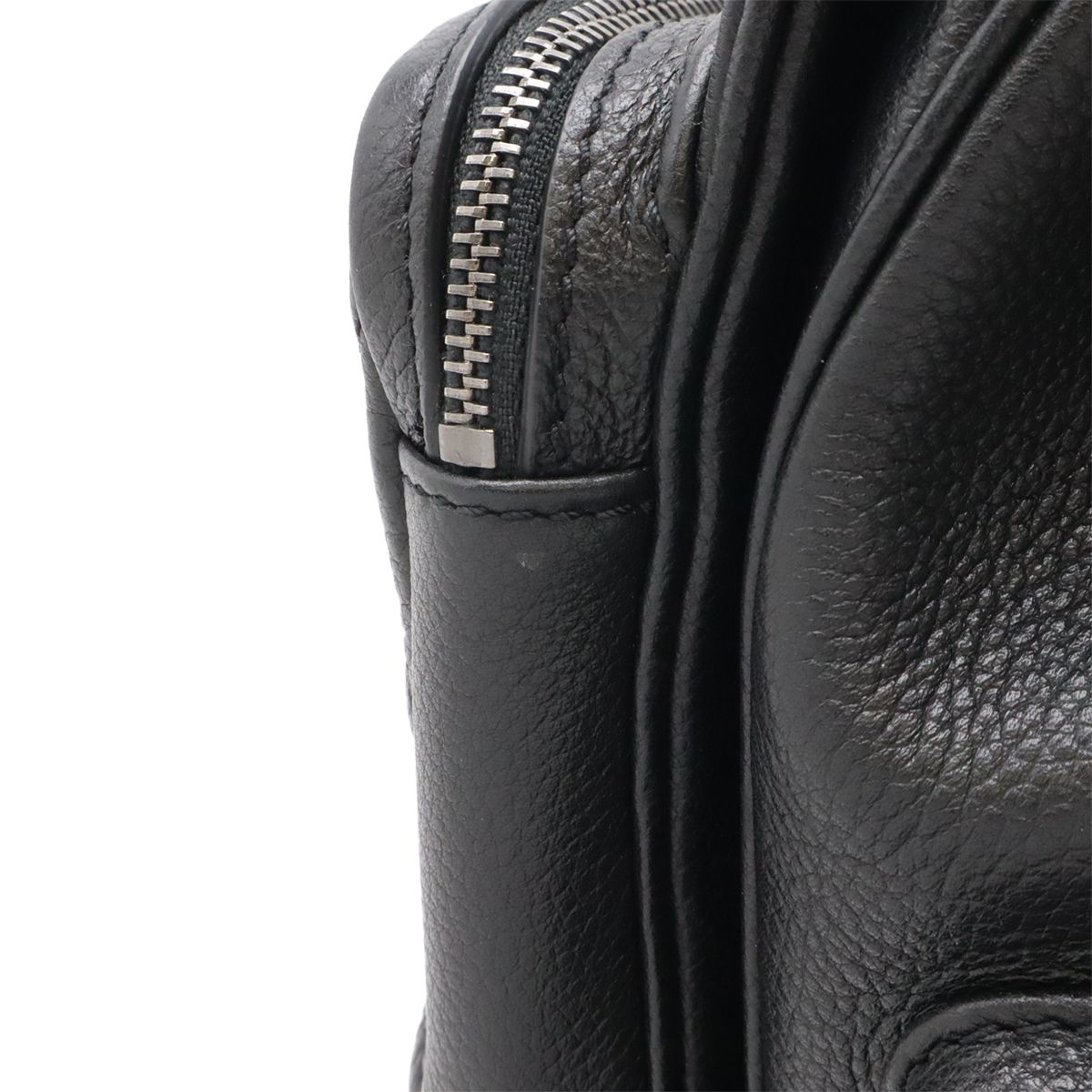 Chanel Quilted Casual Lock Backpack Caviar Leather Black Silver — view 4