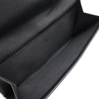 Chanel Camellia Snap Double Wallet Leather Black Silver — view 7