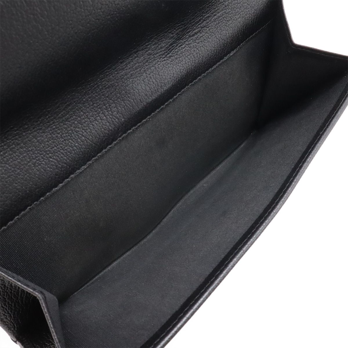 Chanel Camellia Snap Double Wallet Leather Black Silver — view 7