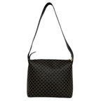 Celine Macadam Blason Triomphe Pattern Circle Logo Leather Semi Bag Black — view 3