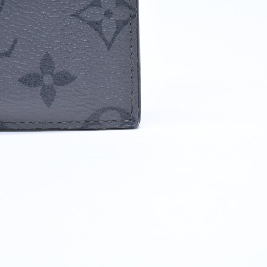 Louis Vuitton Taigarama Coin Purse Card Case Black Gray Silver — view 4