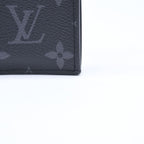 Louis Vuitton Taigarama Coin Purse Card Case Black Gray Silver — view 8