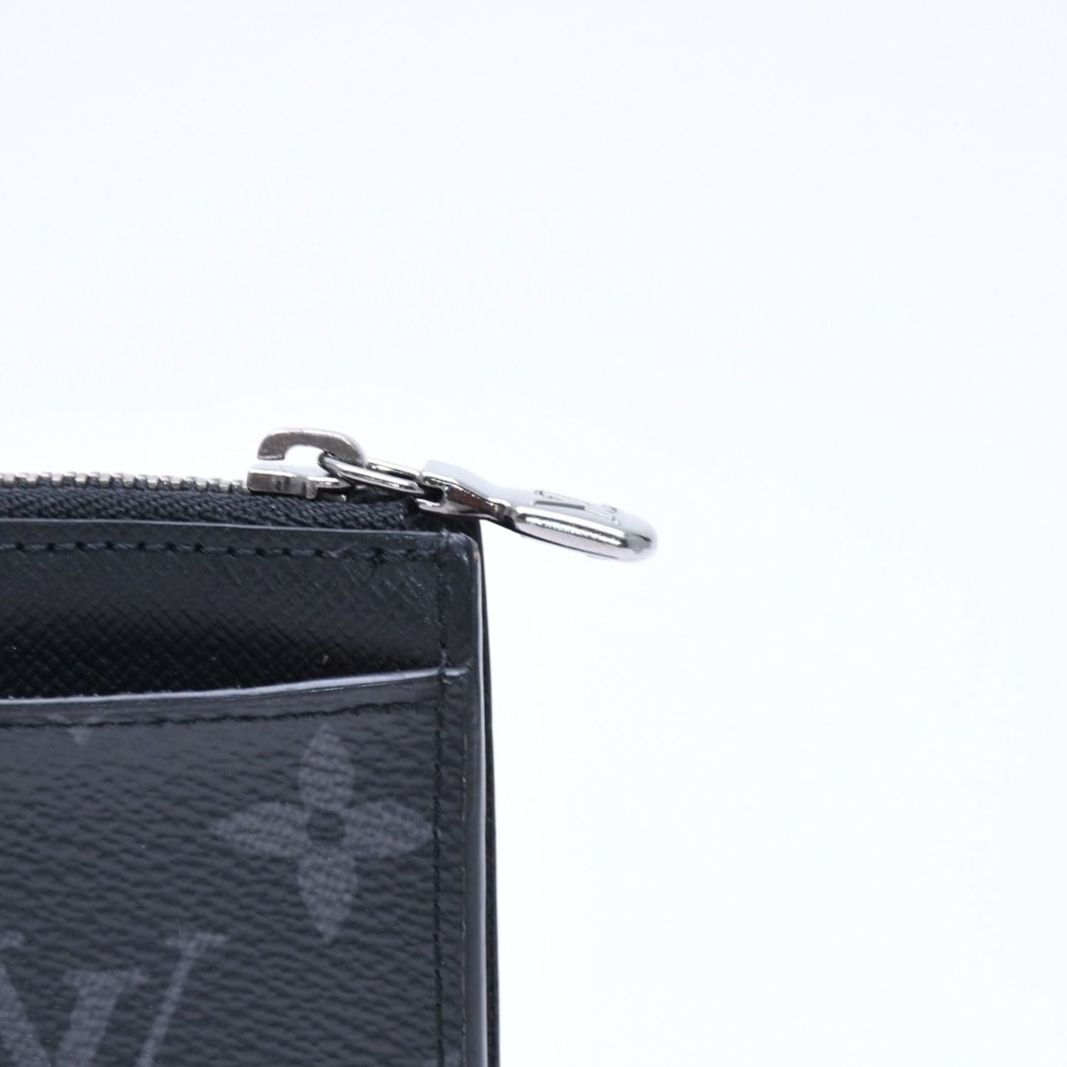 Louis Vuitton Taigarama Coin Purse Card Case Black Gray Silver — view 7