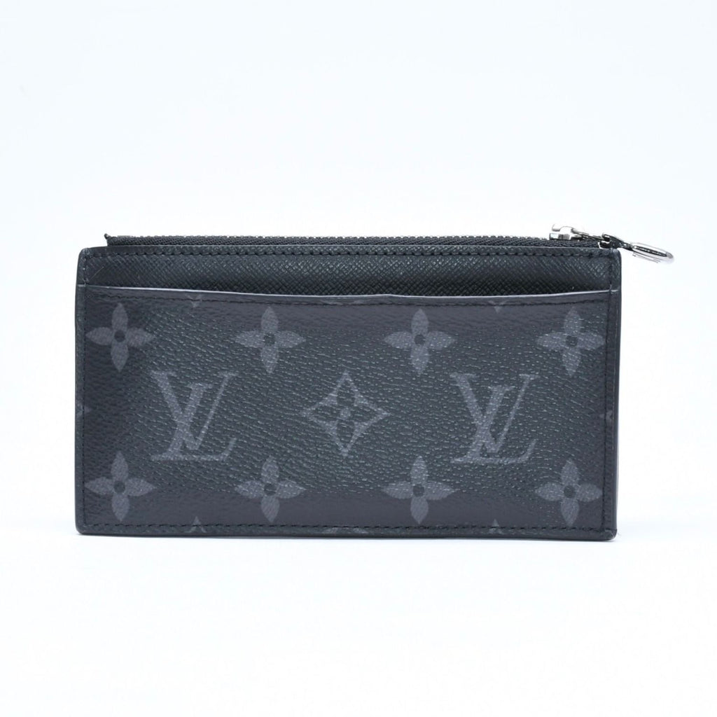 Louis Vuitton Taigarama Coin Purse Card Case Black Gray Silver — view 3