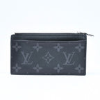 Louis Vuitton Taigarama Coin Purse Card Case Black Gray Silver — view 3