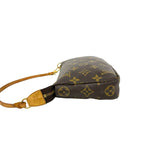 Louis Vuitton Vintage Pochette Accessoires Monogram Leather Handbag Brown — view 5
