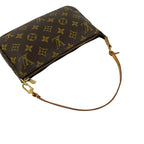 Louis Vuitton Vintage Pochette Accessoires Monogram Leather Handbag Brown — view 4