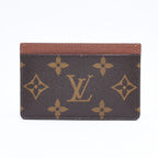 Louis Vuitton Porte Cartes Simple Card Case Monogram Canvas Brown — view 2