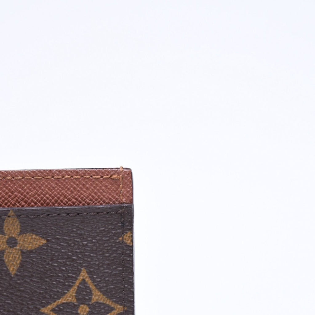 Louis Vuitton Porte Cartes Simple Card Case Monogram Canvas Brown — view 8