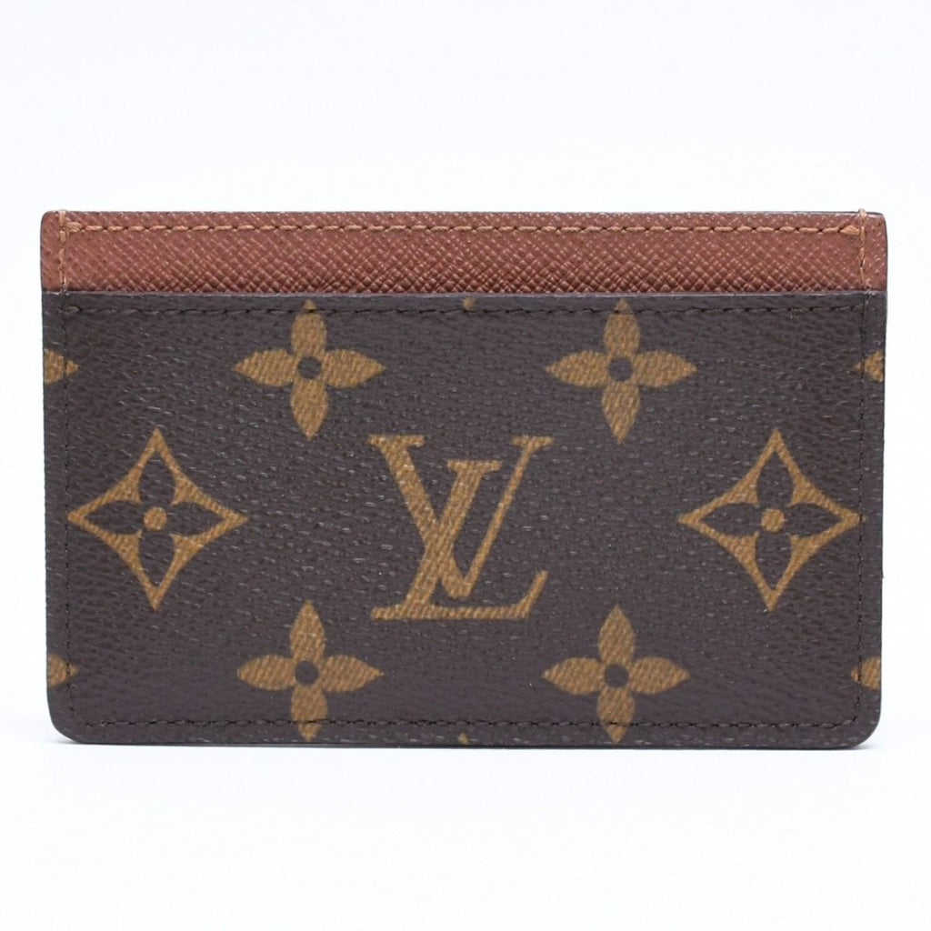 Louis Vuitton Porte Cartes Simple Card Case Monogram Canvas Brown — view 3