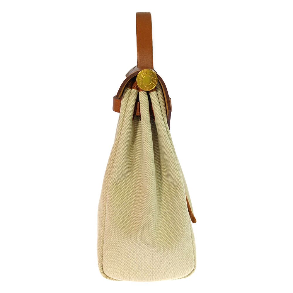 Hermes Herbag Zip PM Gold 2-Way Hand Shoulder Strap Bag Beige — view 2