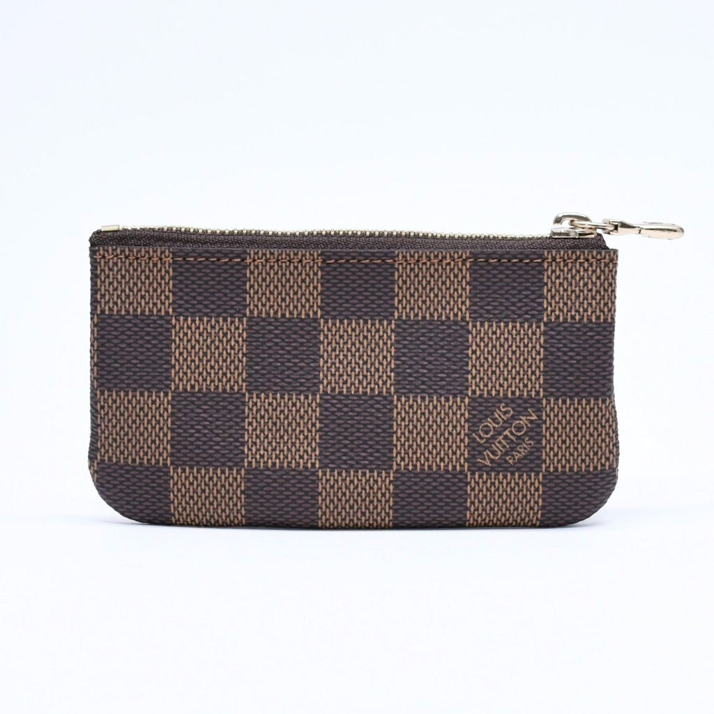 Louis Vuitton Pochette Cles Coin Purse Damier Ebene Brown — view 2